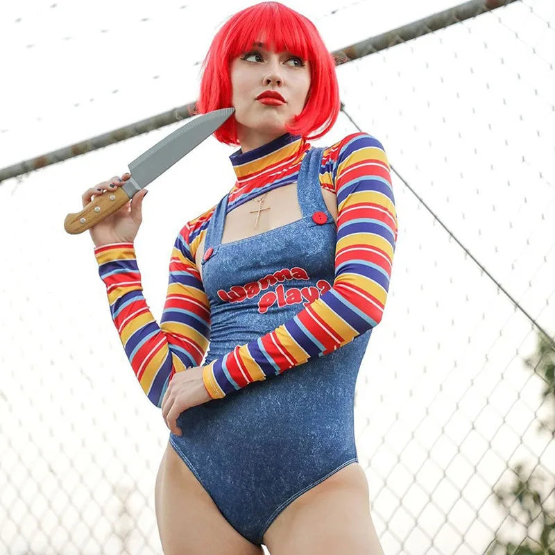 Chucky Doll Cosplay Bodysuit - Wanna Play Halloween 2025