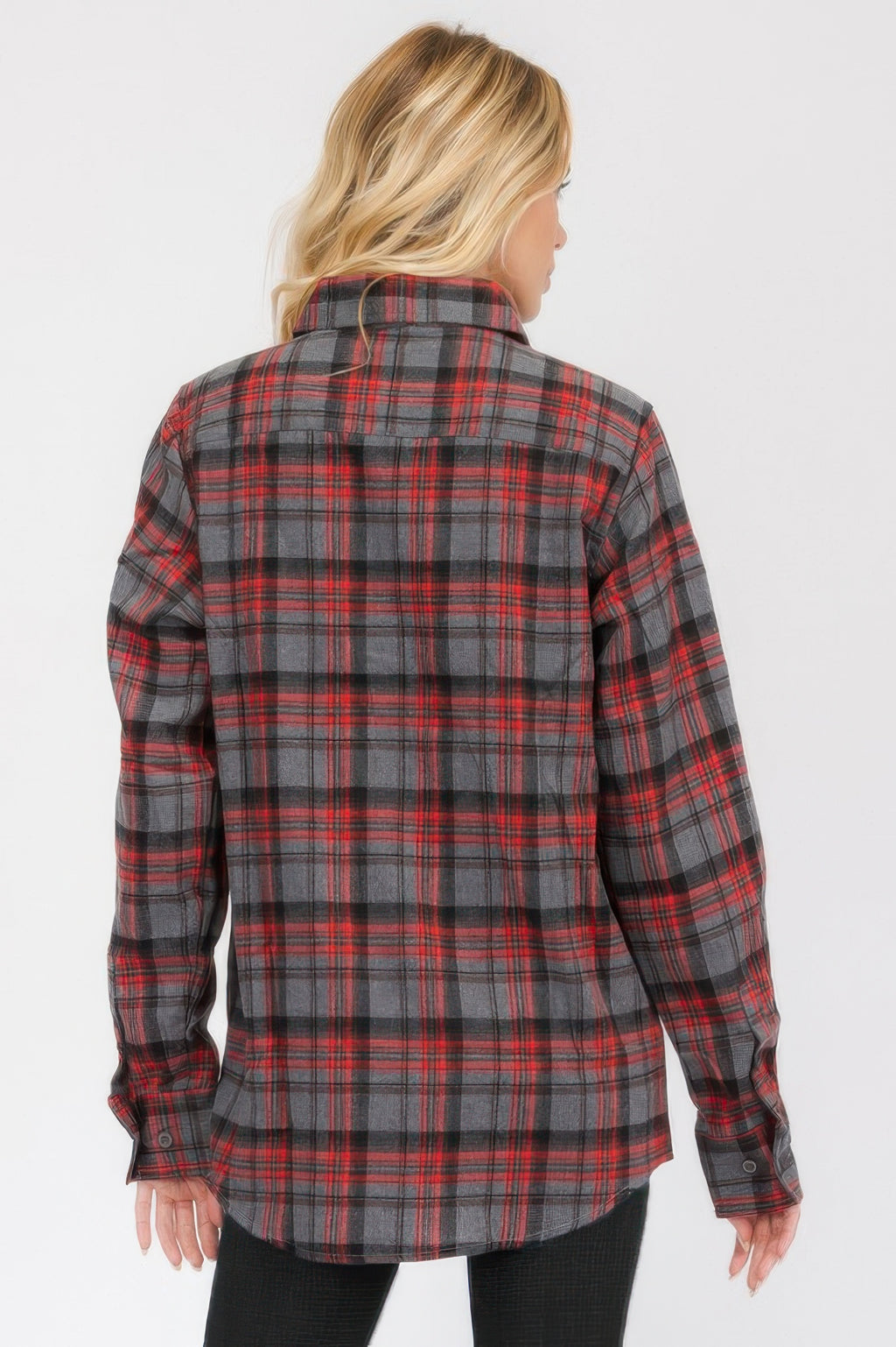 Oversized Plaid Pop Flannel