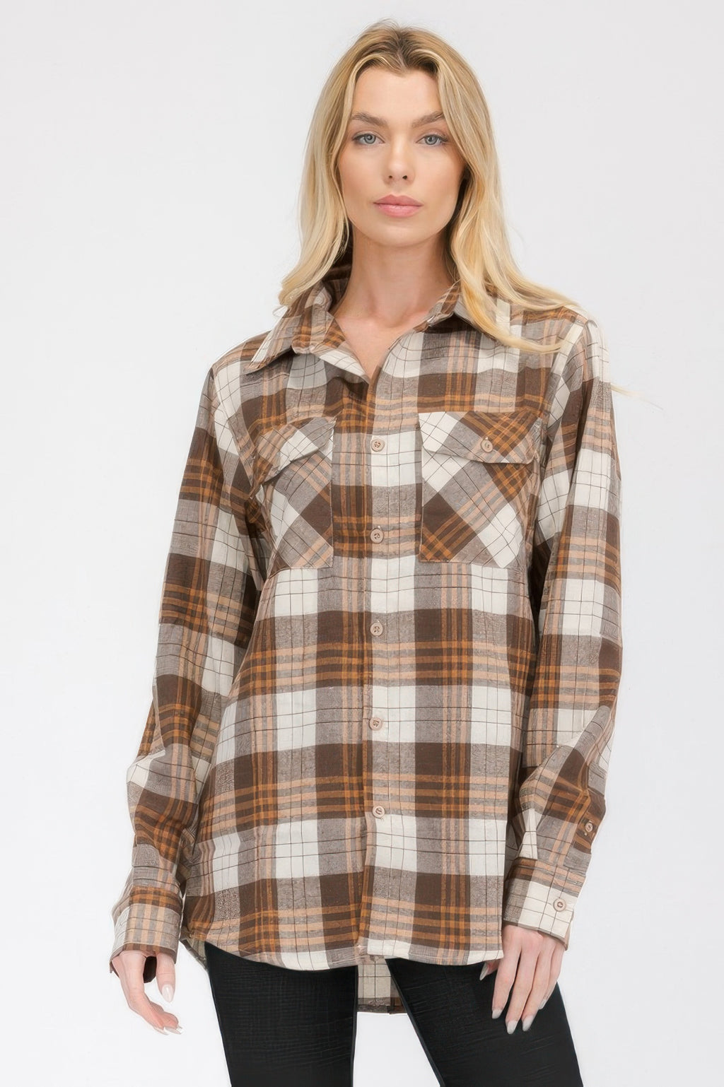Oversized Plaid Pop Flannel