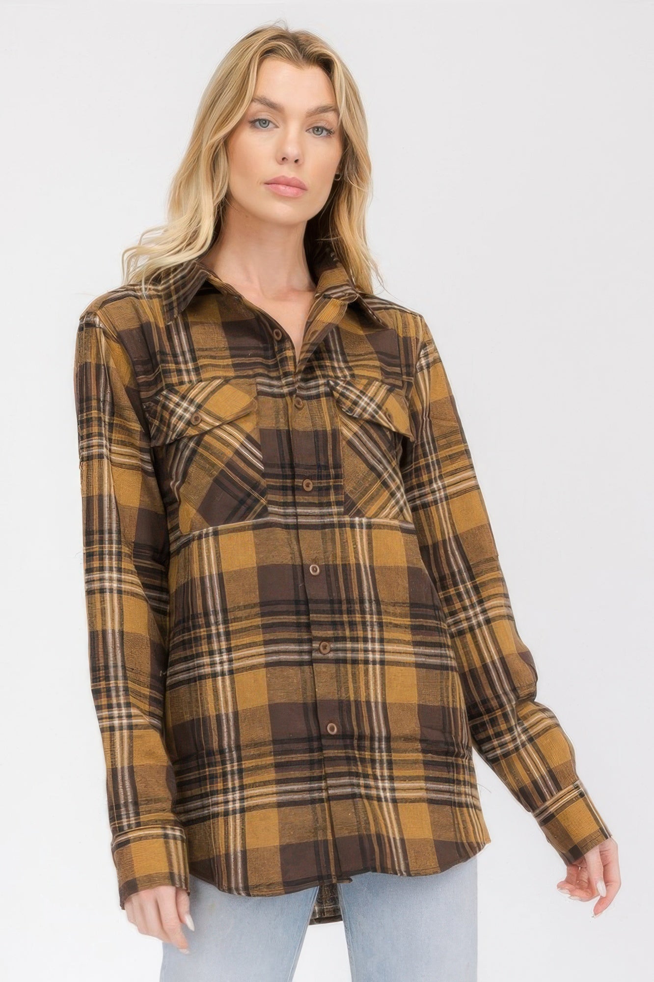 Oversized Plaid Pop Flannel