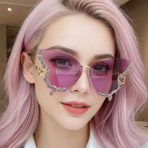 Diamond Butterfly Luxe Pop Sunglasses