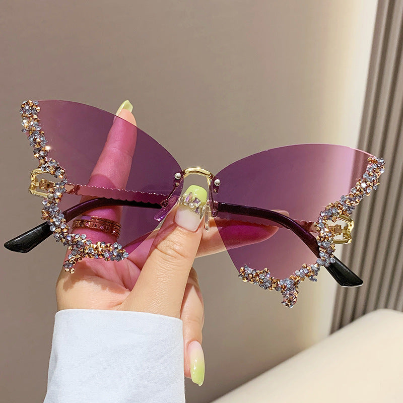 Diamond Butterfly Luxe Pop Sunglasses